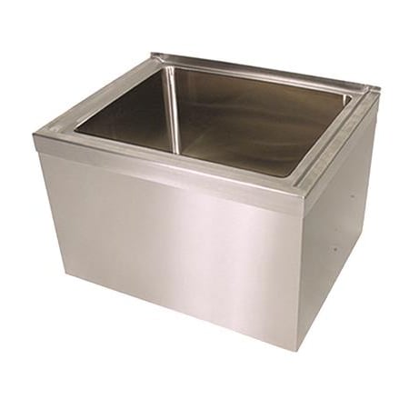 Bk Resources Mop Sink 24 in x 24 in, 1, 0, Floor Mount, Stainless Steel BKMS-2424-12